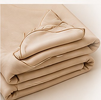 The Signature Set folded in Champagne.